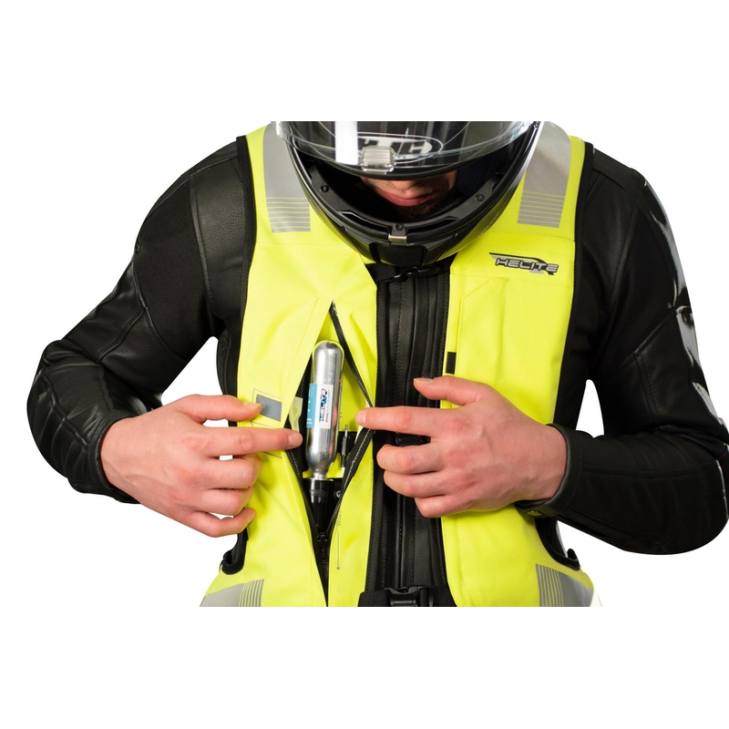 Elektronisk airbagvest HELITE e-Turtle fluo gul