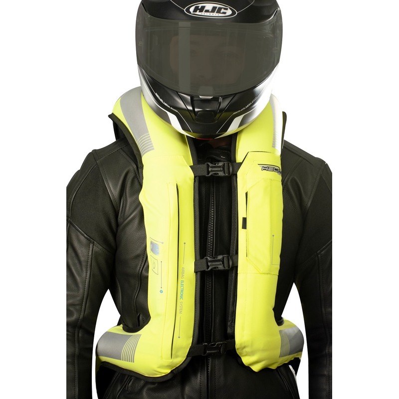 Elektronisk airbagvest HELITE e-Turtle fluo gul