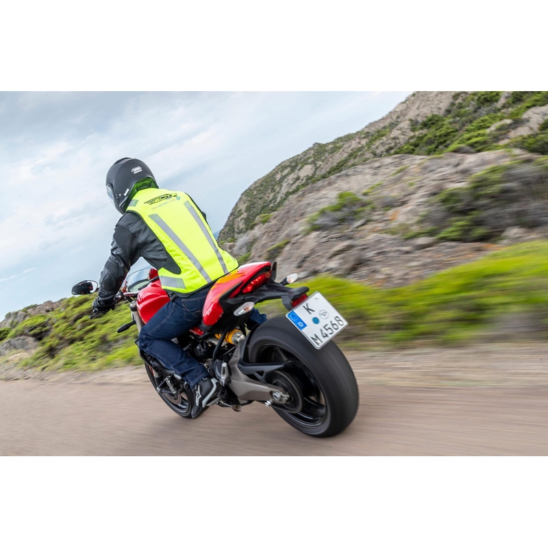 Elektronisk airbagvest HELITE e-Turtle fluo gul