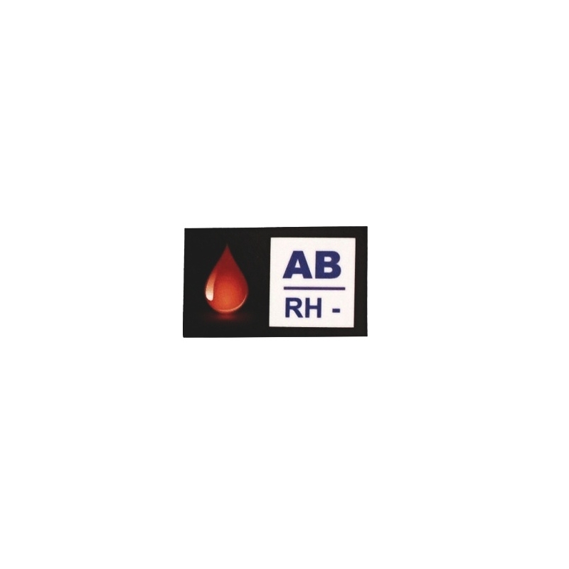 Blodtypemærkat AB RH-