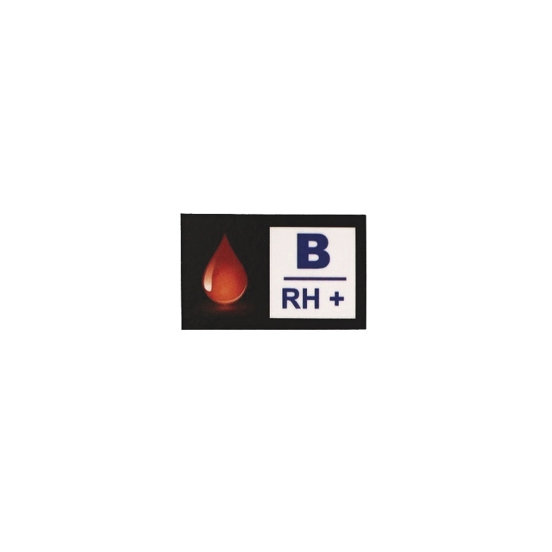 Blodgruppe B RH+ klistermærke