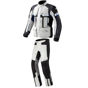 Pánská kombinéza na motorku Revit Defender šedo-modrá výprodej